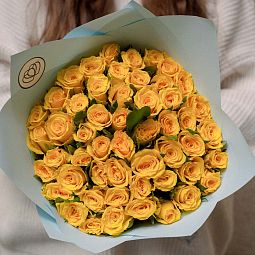 Букет из 51 желтой розы 35 см (Кения)