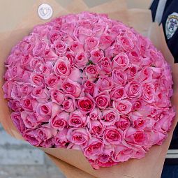 Букет из 151 розовой розы 35-40 см (Россия)