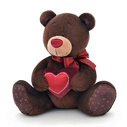 Медведь мальчик Choco с сердцем 15 см