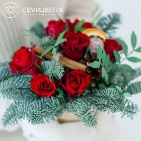 Новогодняя композиция в стаканчике