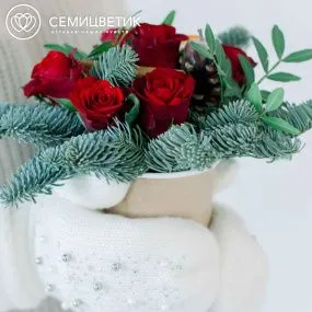 Новогодняя композиция в стаканчике