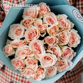 Букет из 25 нежно-розовых роз 35-40 см (Кения)