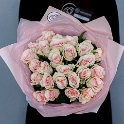 Букет из 25 нежно-розовых роз 40 см (Кения)