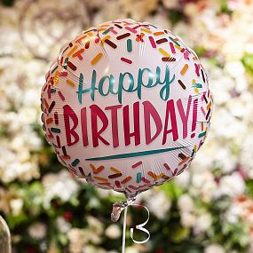 Шар металлик Happy Birthday без гелия