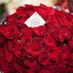 Букет из 13 красных роз (Эквадор) 50 см Freedom