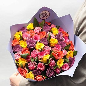 Букет из 51 розы микс 40-50 см (Кения)