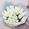 35 белых роз (Кения) 40 см Premium
