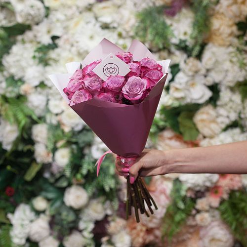 Фиолетовые розы с сиреневой каймой 40 см (Кения) Premium