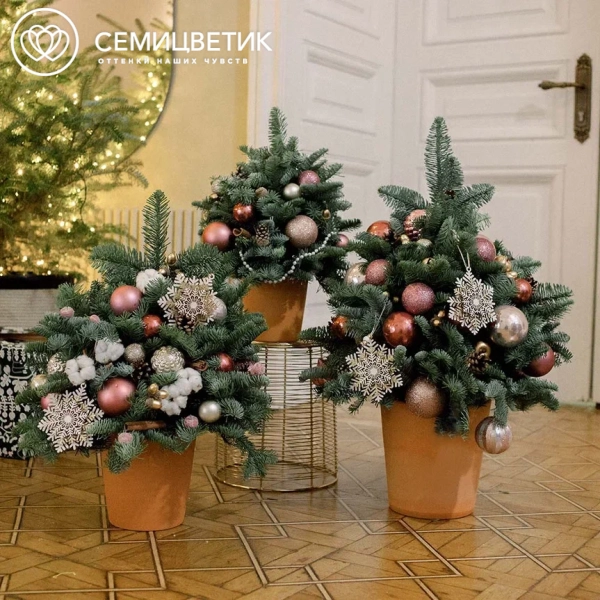 Елка в пастельных тонах размер S (40-45 см)