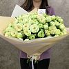 Бело-фисташковые пионовидные розы Blanchette 40 см опт