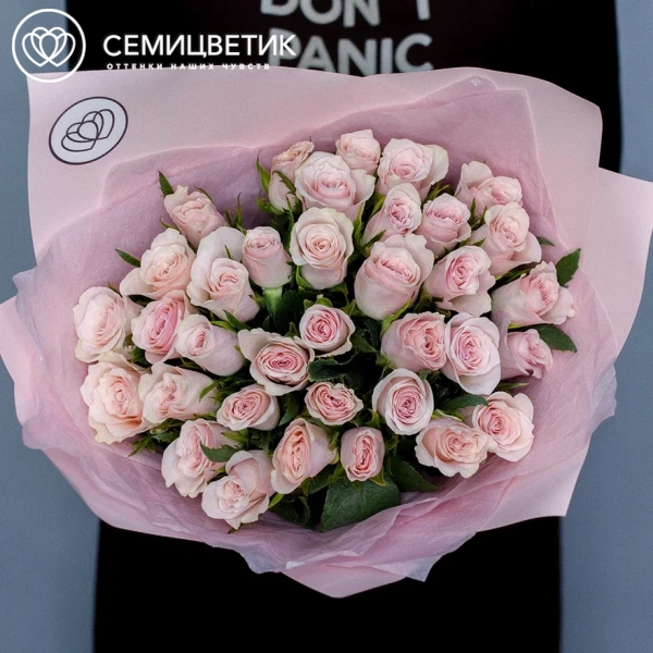 Букет из 35 нежно-розовых роз 40 см (Кения)