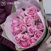 15 розовых роз (Россия) 40 см Аква