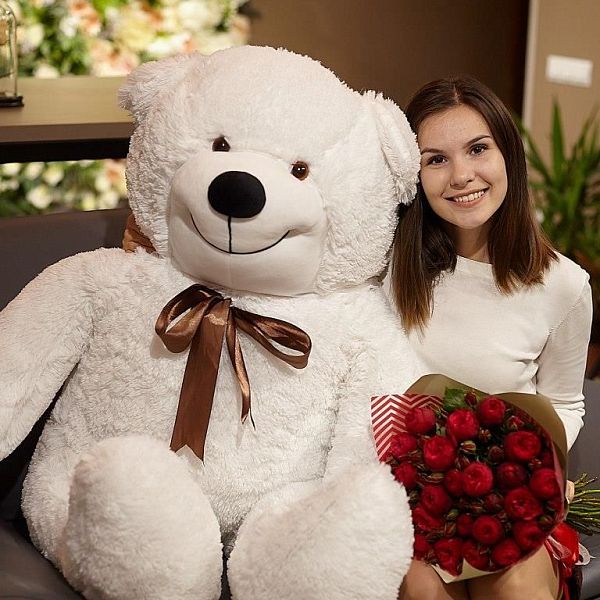 Мишка Нестор Белый 160 см