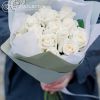Букет из 15 белых роз (Россия) 40 см