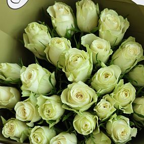 Букет из 25 белых роз 40 см (Кения)