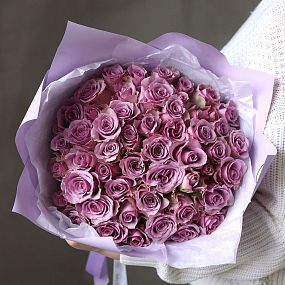 Букет из 51 сиреневой розы 35 см (Кения)