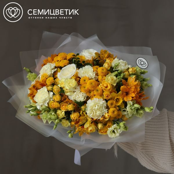 Пасхальный букет в желтых тонах