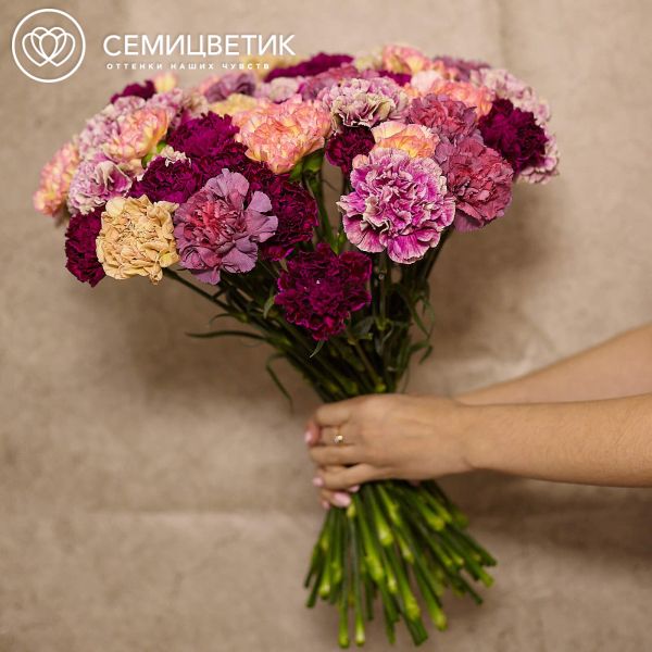 Букет из 51 гвоздики микс