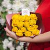 15 желтых роз (Кения) 40 см Premium