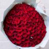 Букет из 101 красной с темной каймой розы (Россия) 70 см