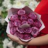 15 сиреневых роз с фиолетовой каймой роз (Кения) 40 см Premium