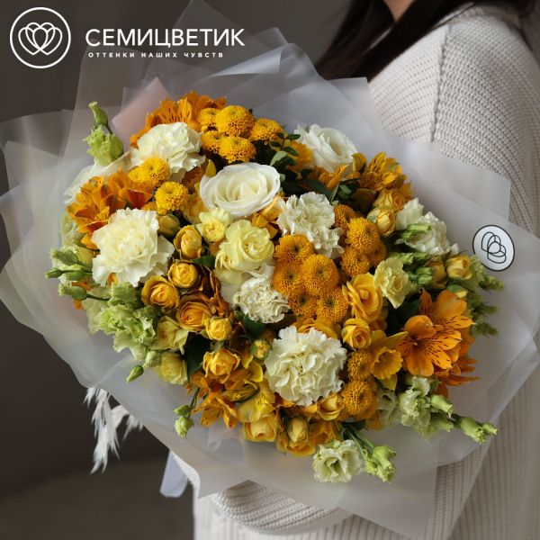 Пасхальный букет в желтых тонах