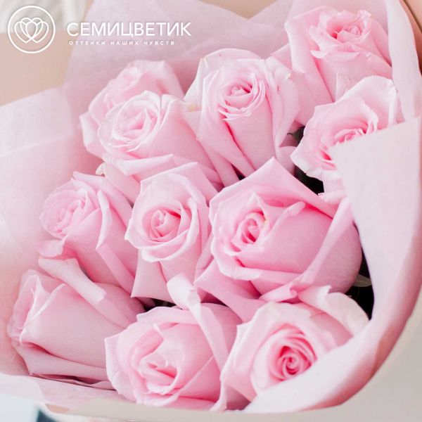 Букет из 11 розовых роз Jessika 50 см (Эквадор) 