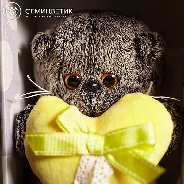 Басик Baby с желтым сердечком, 18 см ZL