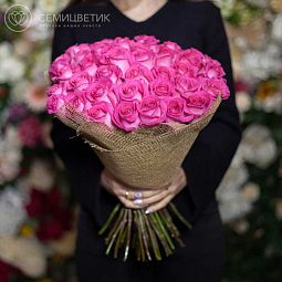 Букет из 51 розовой розы Topaz 50 см (Эквадор)