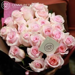 Букет из 25 нежно-розовых роз (Эквадор) 50 см Nena