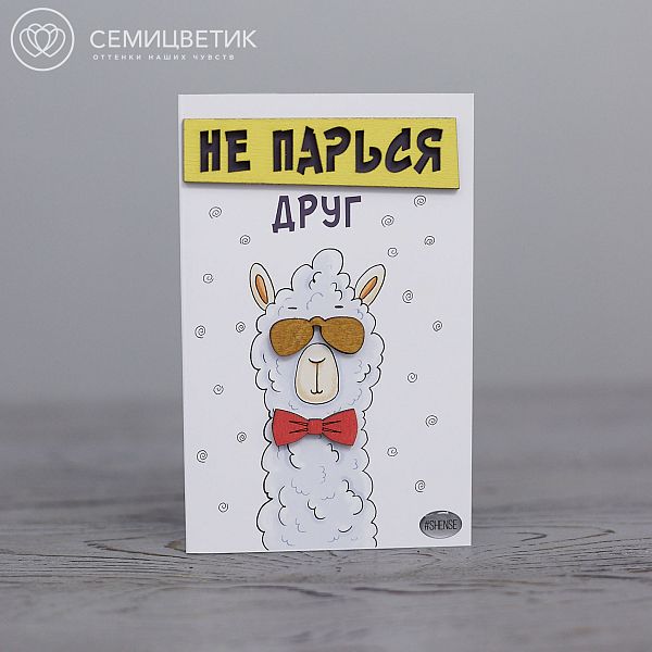 3D открытка 10*15 "Не парься, друг!"