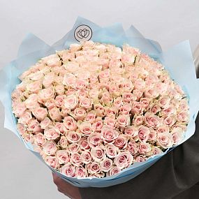 Букет из 151 нежно-розовой розы 40 см (Кения)
