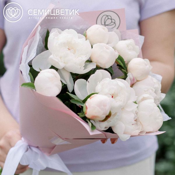 Букет из 11 нежно-розовых пионов Standart