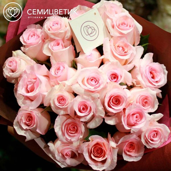 Букет из 25 нежно-розовых роз Nena 50 см (Эквадор)