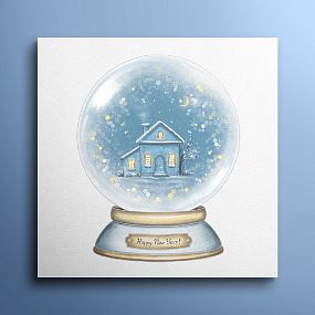 Мини- открытка 8*8 см Happy New Year
