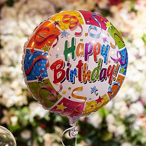 Шар металлик Happy Birthday без гелия
