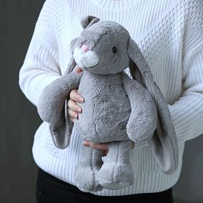 Мягкая игрушка зайка Молли 28см, цвет серый