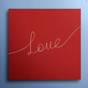 Мини-открытка 8*8 см "Love"