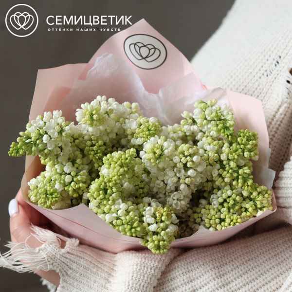 Букет из 9 веток белой сирени