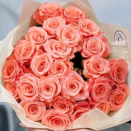 Букет из 25 розовых роз Amsterdam 50 см (Эквадор)