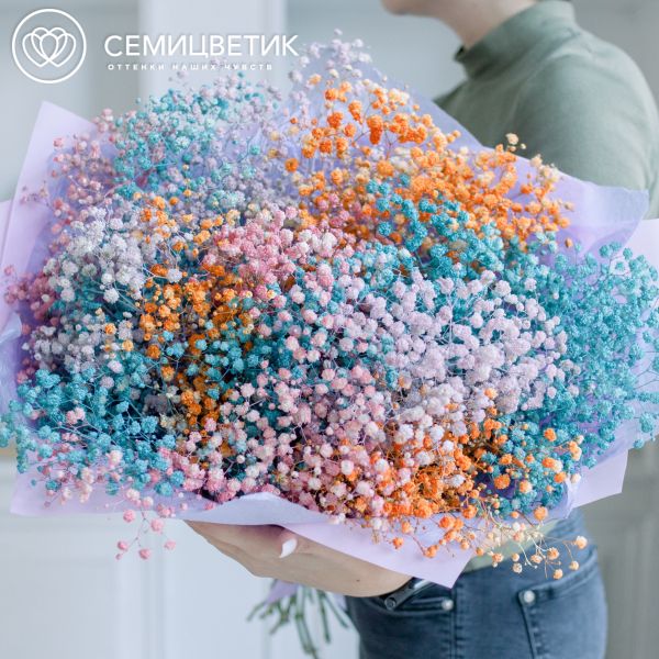 Букет из 15 гипсофил микс