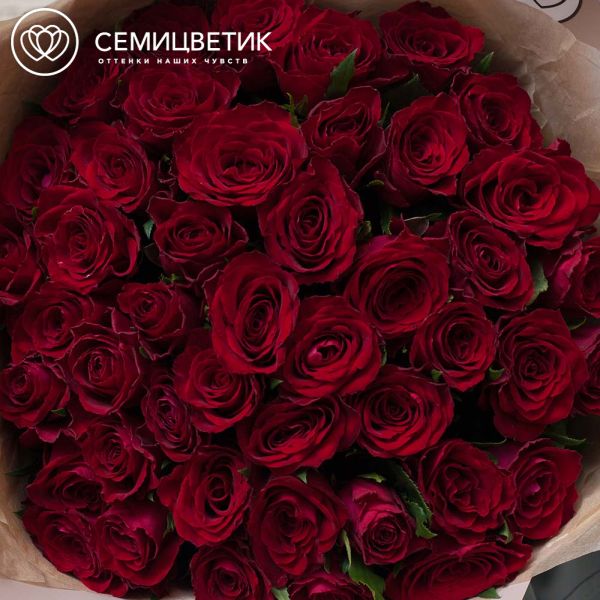 Букет из 45 красных роз 40 см (Кения)