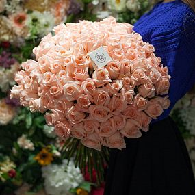 Букет из 101 розовой розы Engagement 70 см (Эквадор)