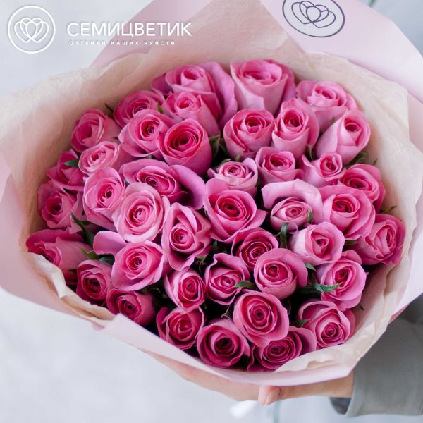 Букет из 41 розовой розы 40 см (Кения)