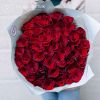 Букет из 51 красной с темной каймой розы (Россия) 70 см
