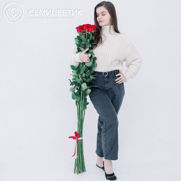 Букет из 15 красных роз Freedom 150 см (Эквадор)