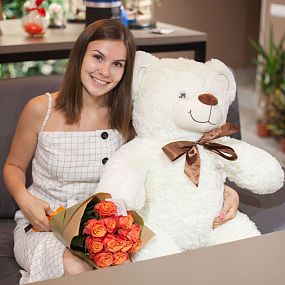 Медведь 110 см Молочный