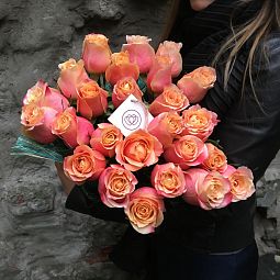 Букет из 25 розовых роз 50 см 3D (Эквадор)