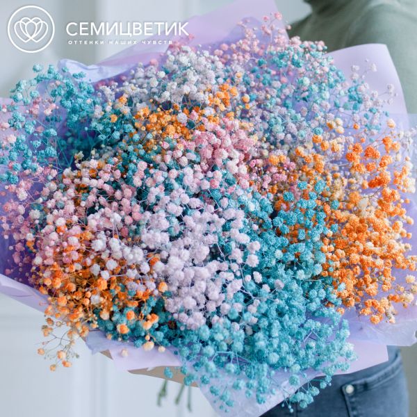 Букет из 15 гипсофил микс