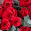 Букет из 11 красных роз (Эквадор) 50 см Freedom с эвкалиптом